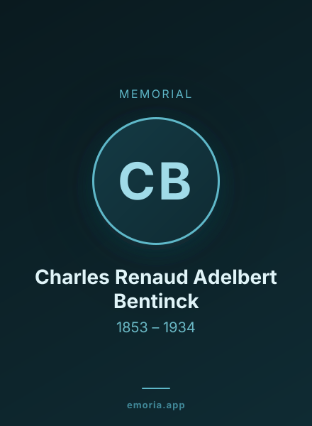 Memorial portrait of Charles Renaud Adelbert Bentinck