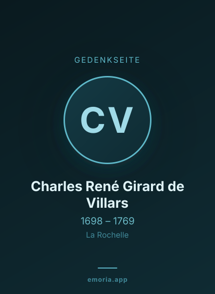 Gedenkportrait von Charles René Girard de Villars