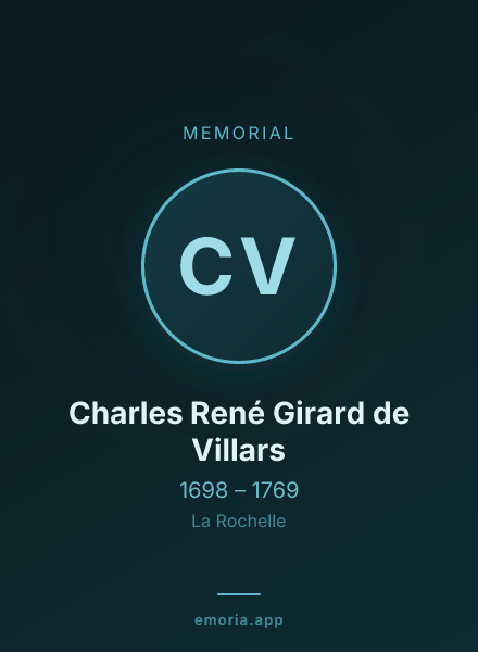 Memorial portrait of Charles René Girard de Villars