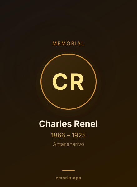 Memorial portrait of Charles Renel