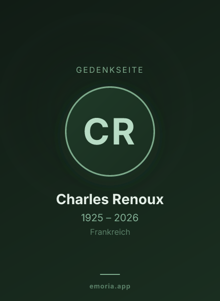 Gedenkportrait von Charles Renoux