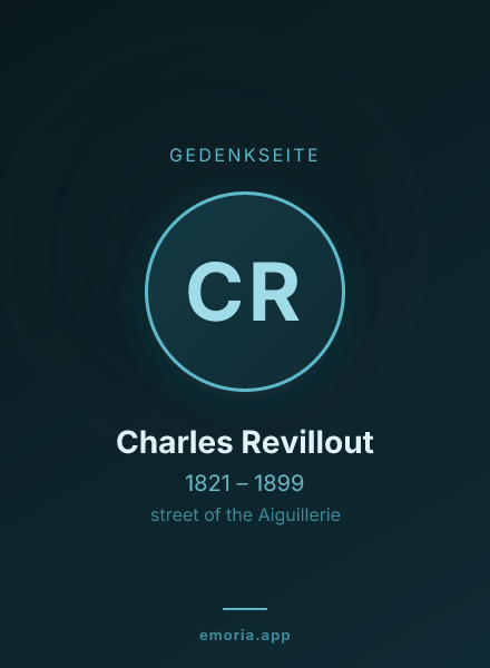 Gedenkportrait von Charles Revillout