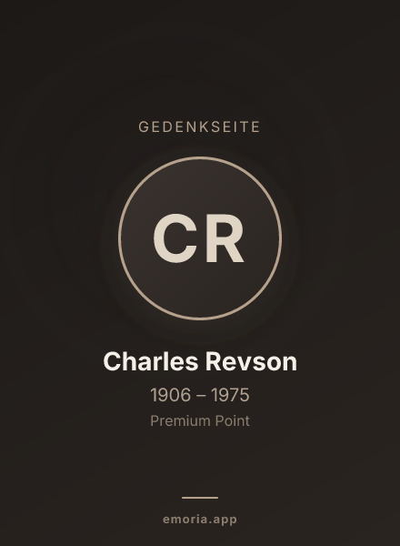 Gedenkportrait von Charles Revson