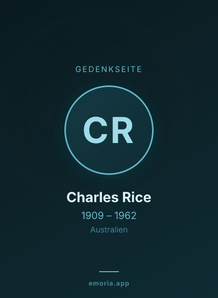 Gedenkportrait von Charles Rice
