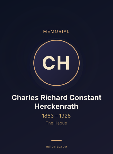 Memorial portrait of Charles Richard Constant Herckenrath