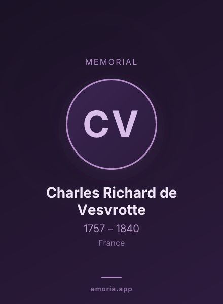 Memorial portrait of Charles Richard de Vesvrotte