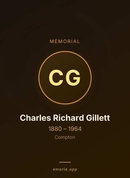 Memorial portrait of Charles Richard Gillett