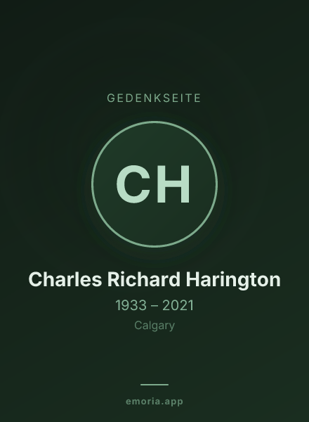 Gedenkportrait von Charles Richard Harington