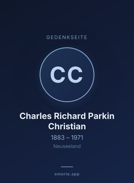 Gedenkportrait von Charles Richard Parkin Christian