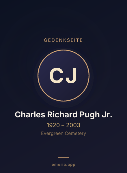 Gedenkportrait von Charles Richard Pugh Jr.
