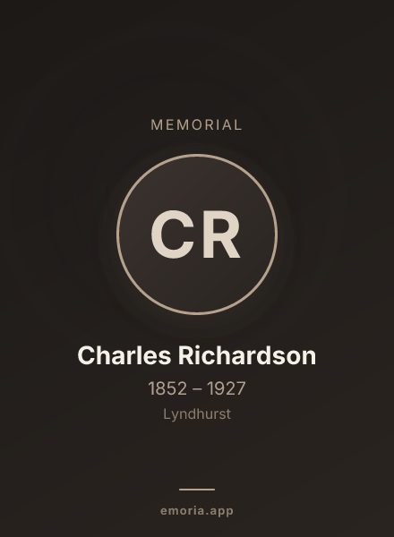 Memorial portrait of Charles Richardson