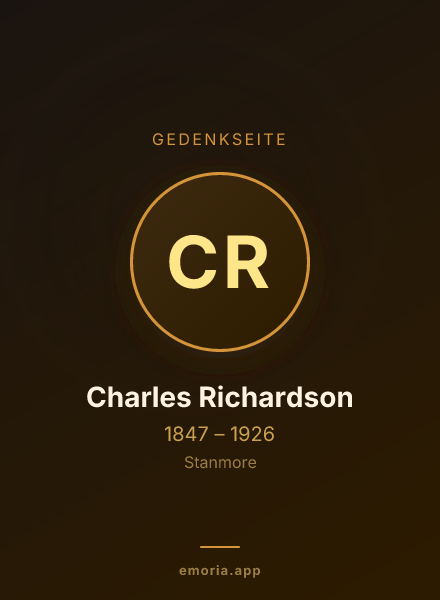 Gedenkportrait von Charles Richardson