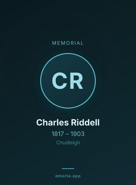 Memorial portrait of Charles Riddell