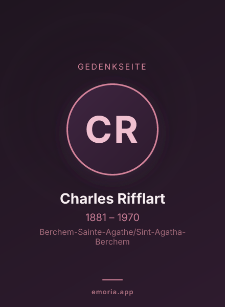 Gedenkportrait von Charles Rifflart