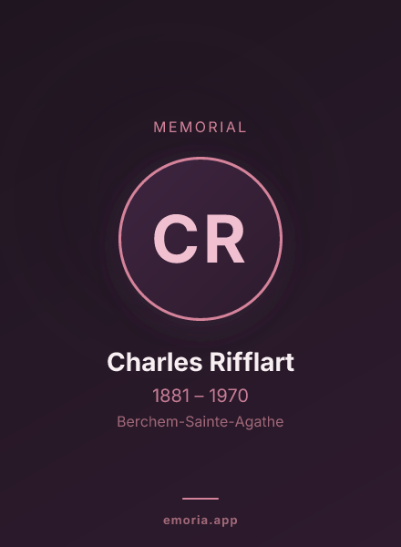 Memorial portrait of Charles Rifflart
