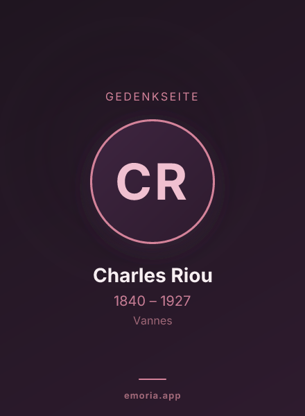 Gedenkportrait von Charles Riou