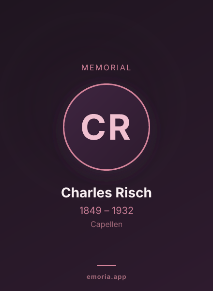Memorial portrait of Charles Risch