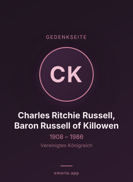 Gedenkportrait von Charles Ritchie Russell, Baron Russell of Killowen