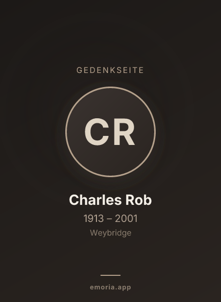 Gedenkportrait von Charles Rob