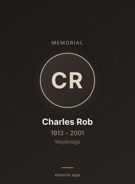 Memorial portrait of Charles Rob