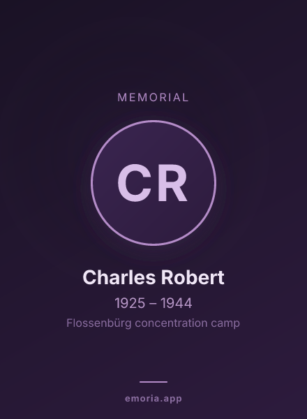 Memorial portrait of Charles Robert