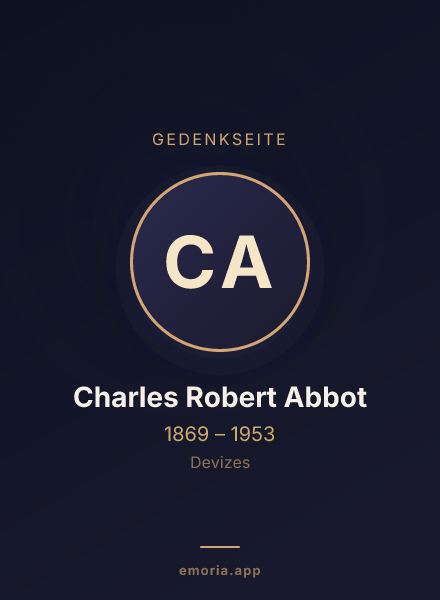 Gedenkportrait von Charles Robert Abbot