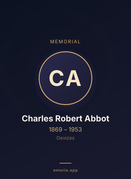 Memorial portrait of Charles Robert Abbot