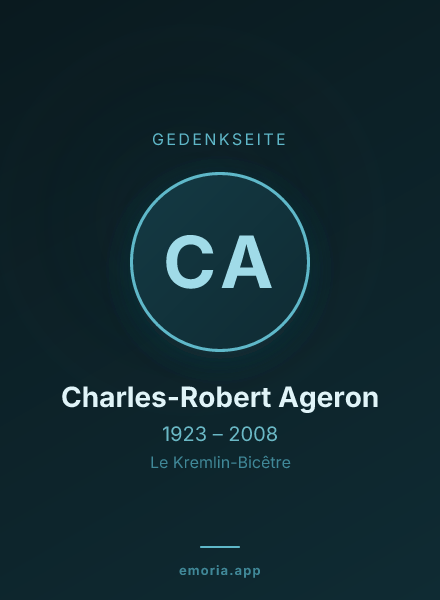 Gedenkportrait von Charles-Robert Ageron