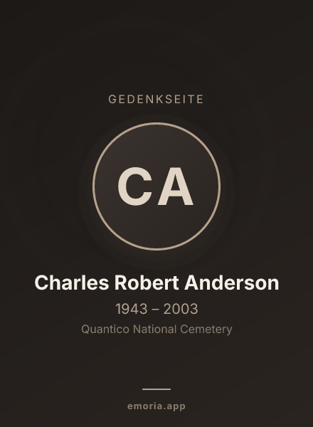 Gedenkportrait von Charles Robert Anderson
