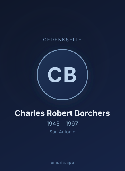 Gedenkportrait von Charles Robert Borchers