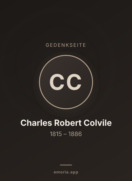 Gedenkportrait von Charles Robert Colvile