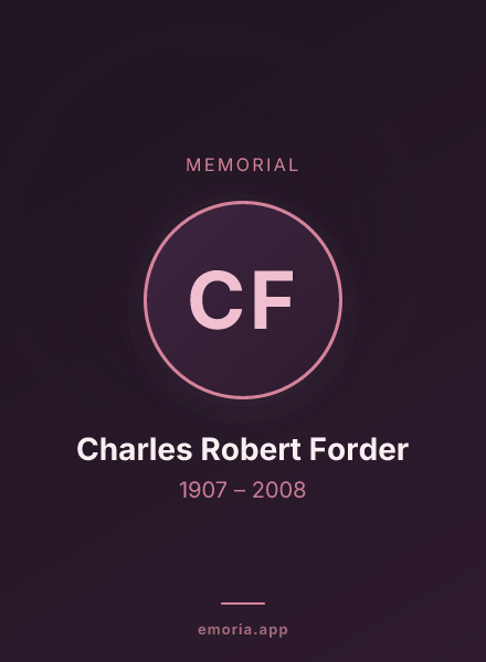 Memorial portrait of Charles Robert Forder