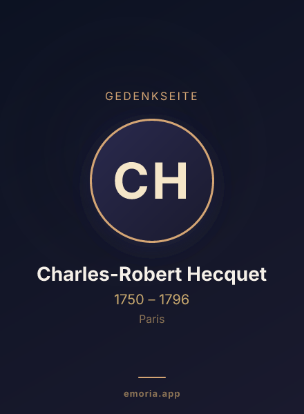 Gedenkportrait von Charles-Robert Hecquet