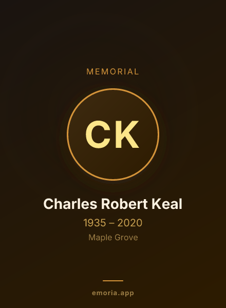 Memorial portrait of Charles Robert Keal