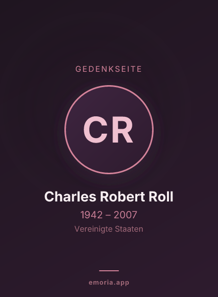 Gedenkportrait von Charles Robert Roll