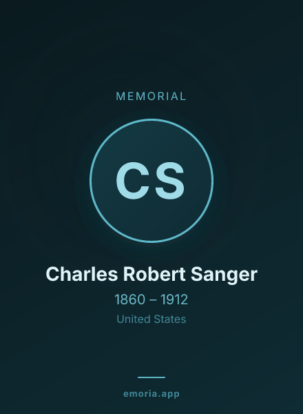 Memorial portrait of Charles Robert Sanger