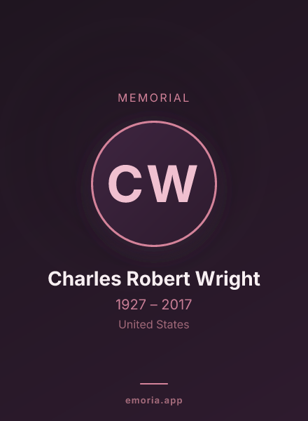 Memorial portrait of Charles Robert Wright