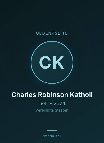 Gedenkportrait von Charles Robinson Katholi