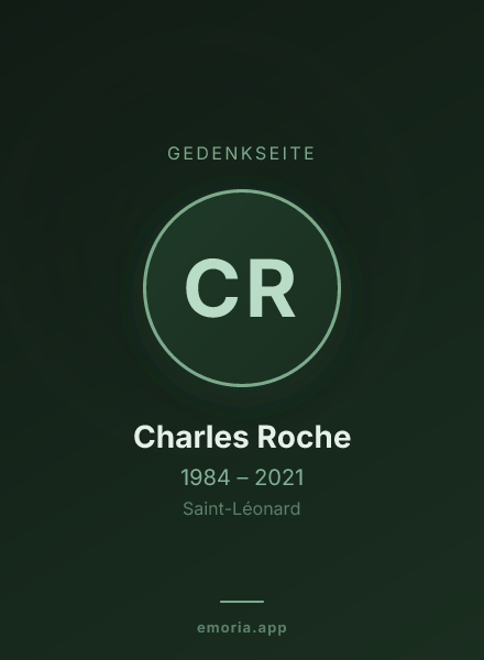 Gedenkportrait von Charles Roche