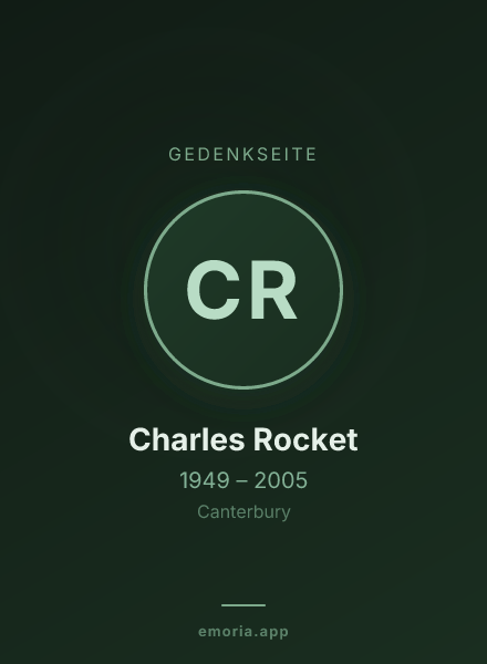 Gedenkportrait von Charles Rocket