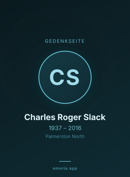 Gedenkportrait von Charles Roger Slack