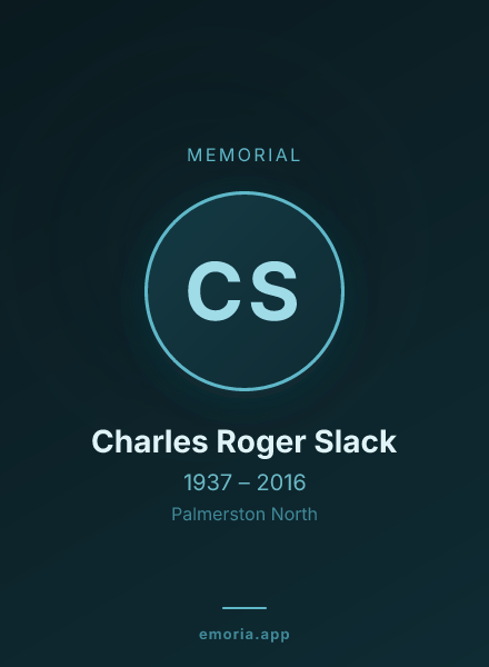 Memorial portrait of Charles Roger Slack