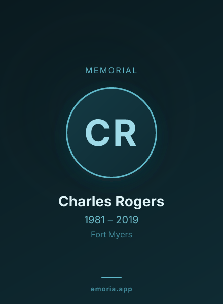 Memorial portrait of Charles Rogers