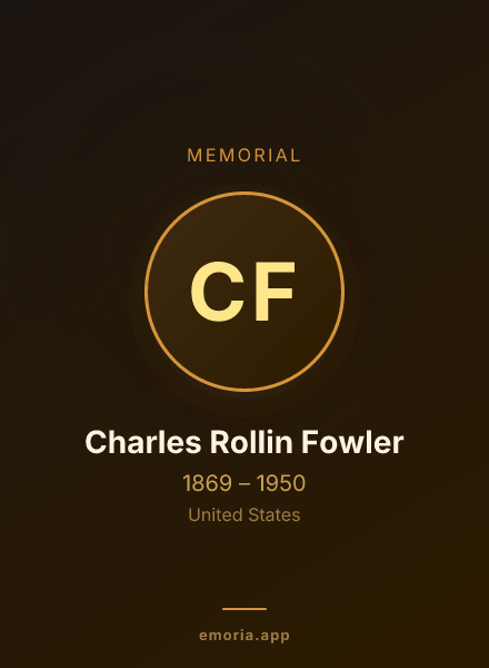 Memorial portrait of Charles Rollin Fowler