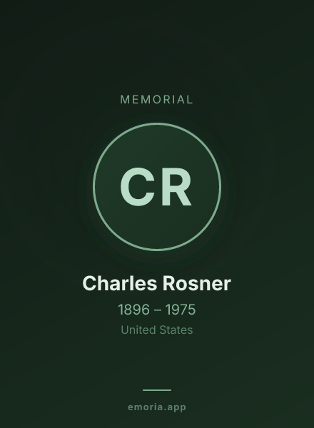Memorial portrait of Charles Rosner