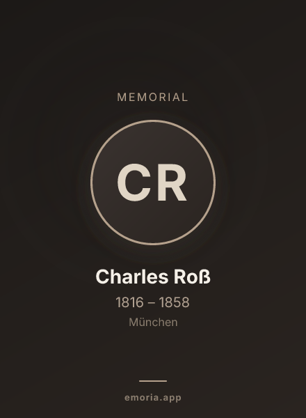 Memorial portrait of Charles Roß