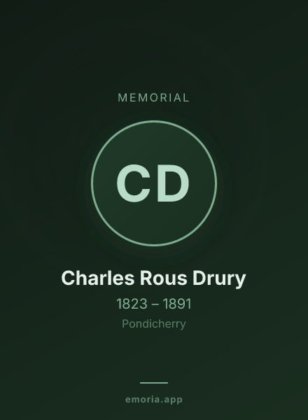 Memorial portrait of Charles Rous Drury