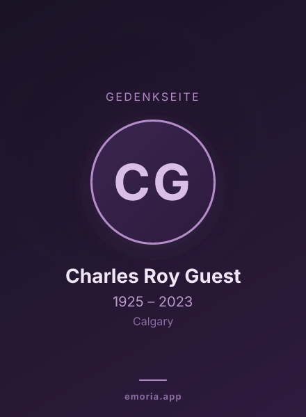 Gedenkportrait von Charles Roy Guest