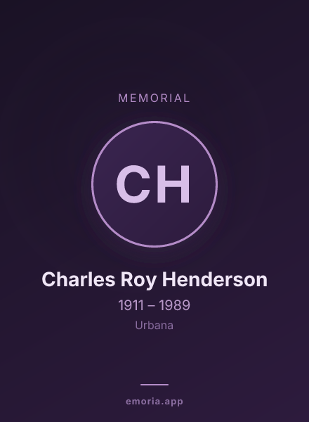 Memorial portrait of Charles Roy Henderson