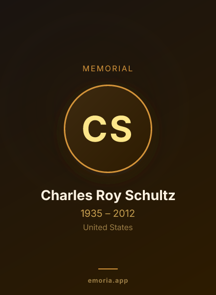 Memorial portrait of Charles Roy Schultz